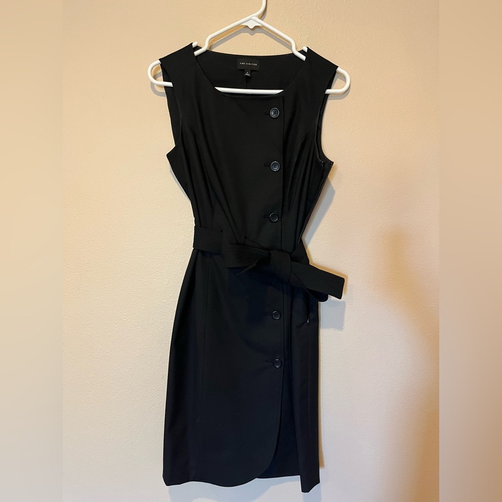 The Limited Black Button-Down Midi Dress